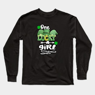 One Lucky girl with gnomes Long Sleeve T-Shirt